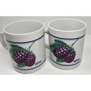 VINTAGE KNOTTS BERRY FARM COFFEE CUP 8 oz. BOYSENBERRY Set of 2
